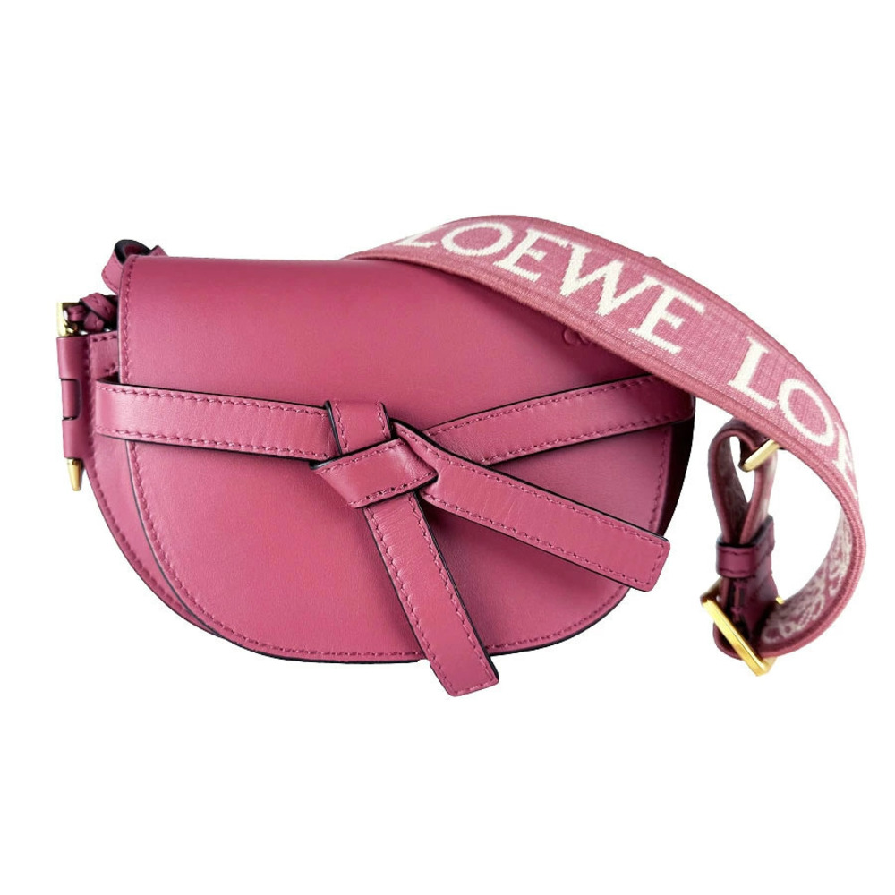 Loewe Gate Dual Leather Shoulder Bag Pink